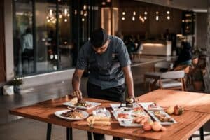 chef, cook, plates